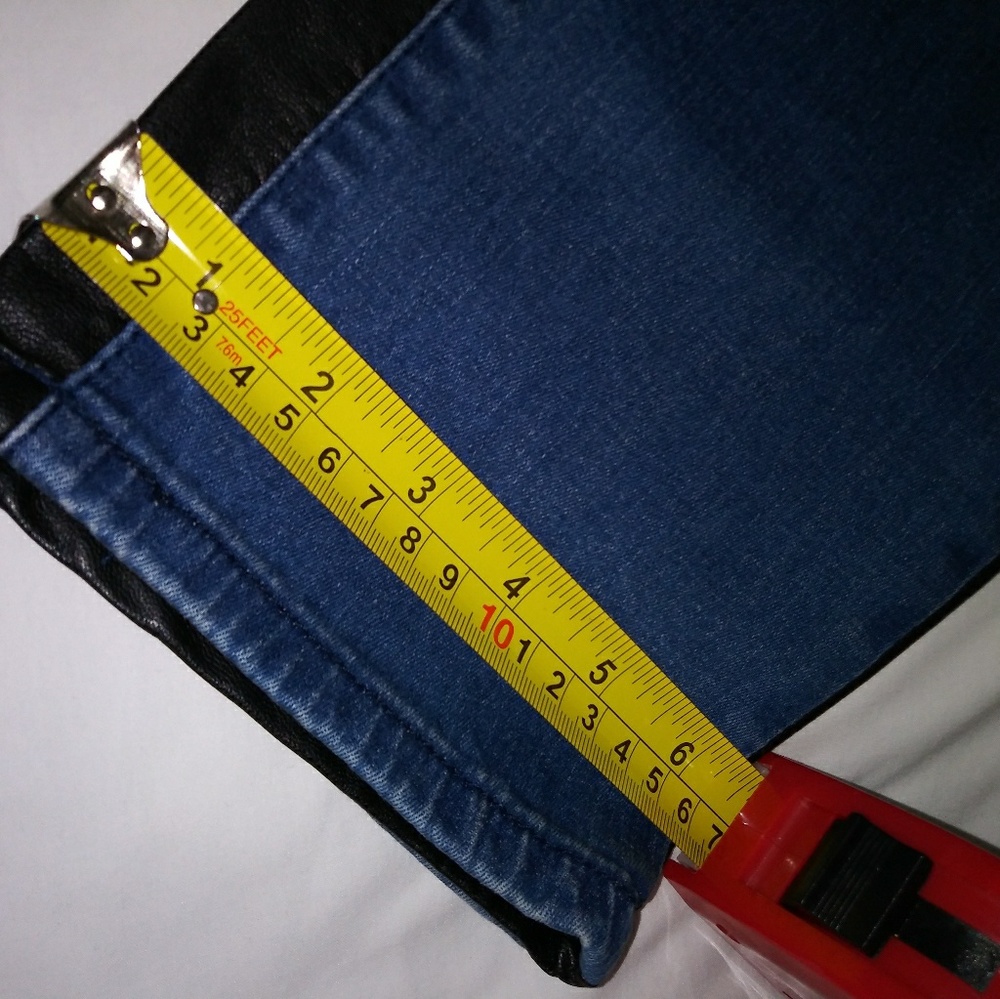 🙌BOGO🙌$18🙌PLUS DENIM & LEATHER BACK JEANS - Picture 6 of 8